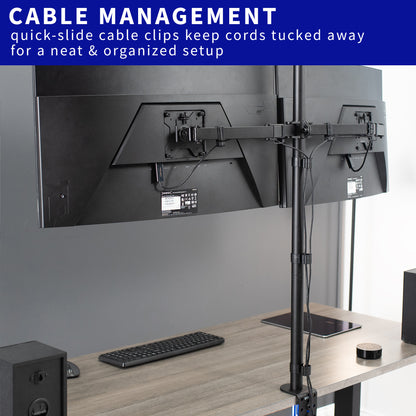 Dual 13" to 32" Monitor Extra Tall Desk Mount