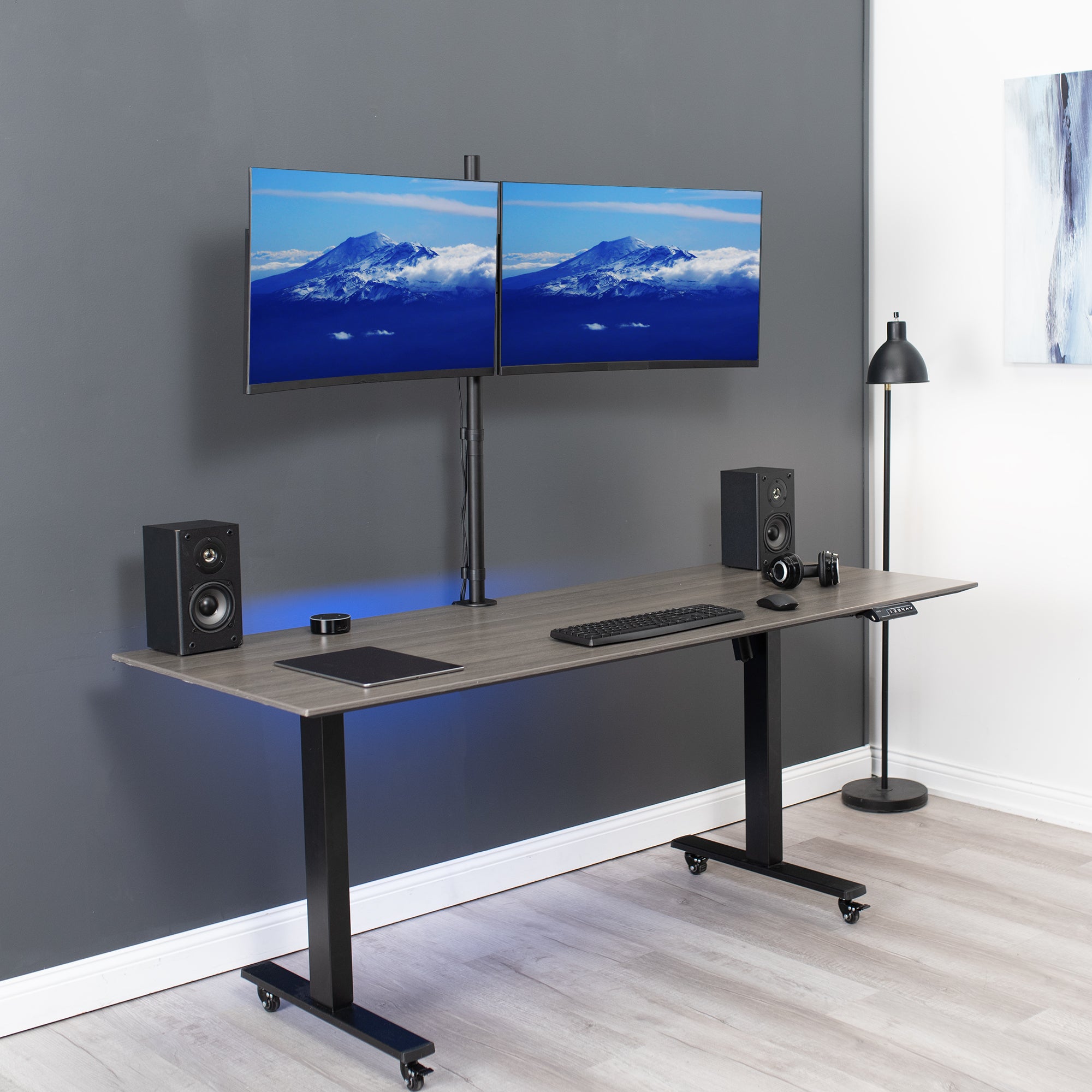 Dual 13" to 32" Monitor Extra Tall Desk Mount