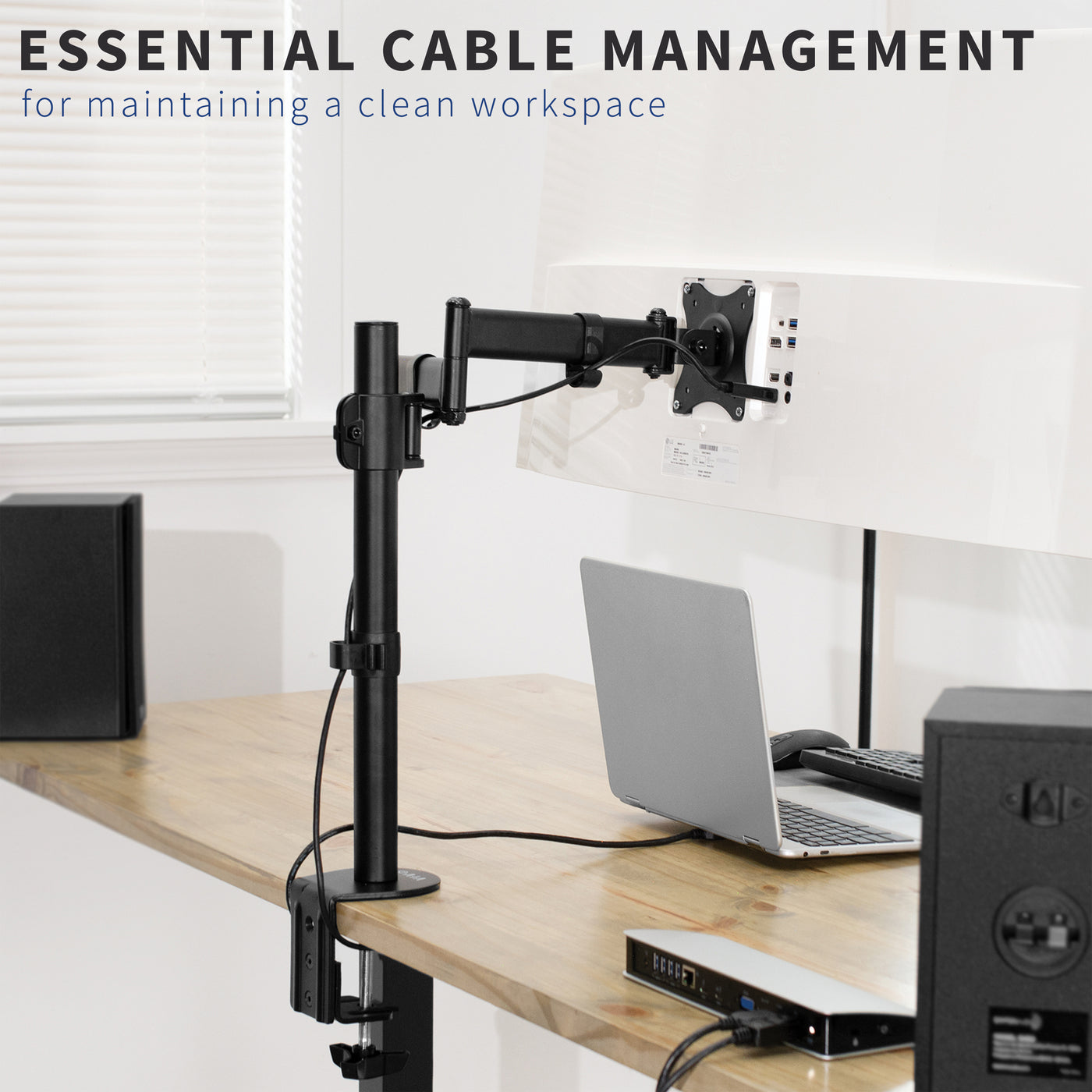 Single Monitor Desk Mount with Extra Long Arm