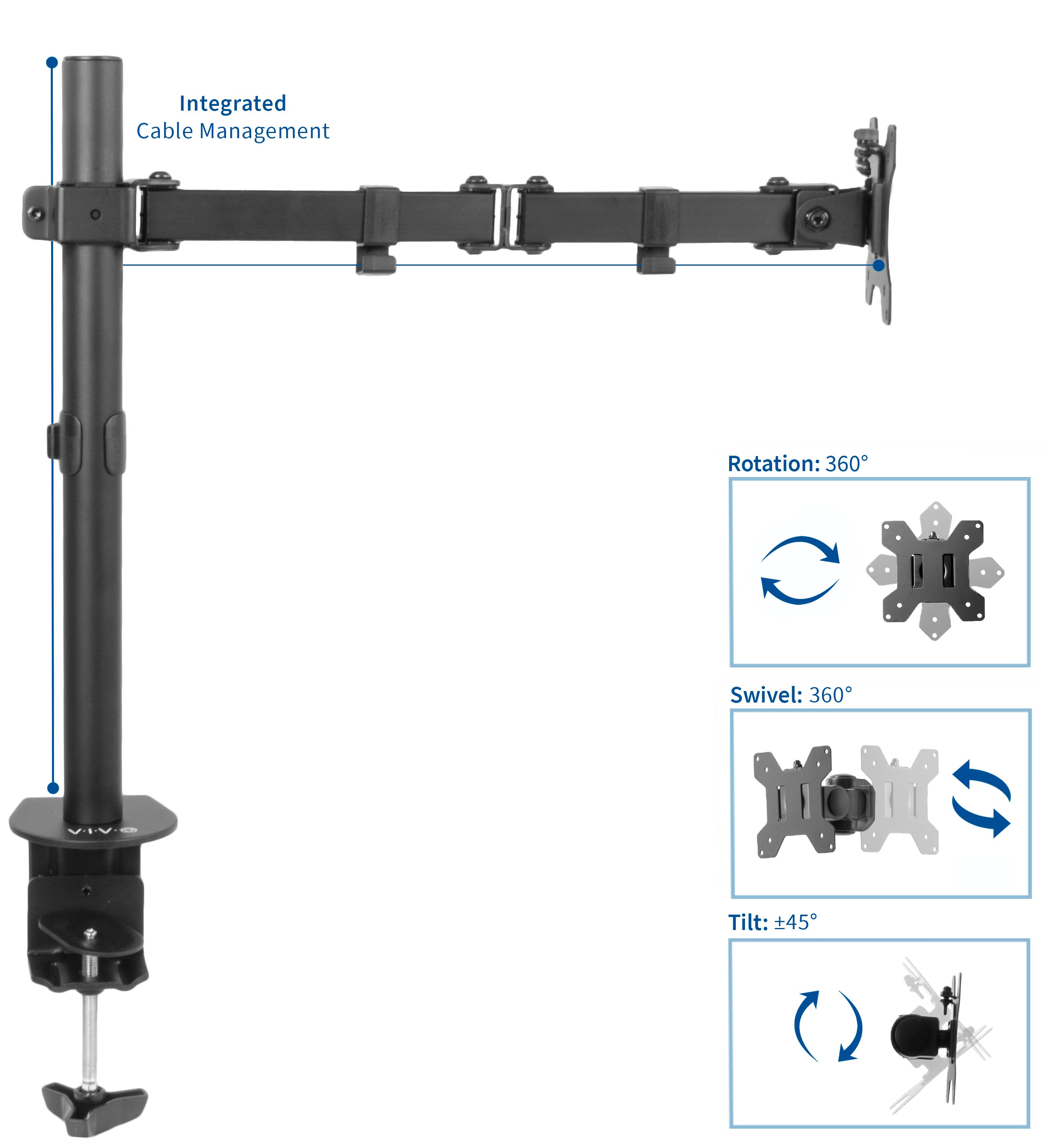 Single Monitor Desk Mount