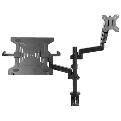 Pneumatic Arm Single Monitor and Laptop Desk Mount