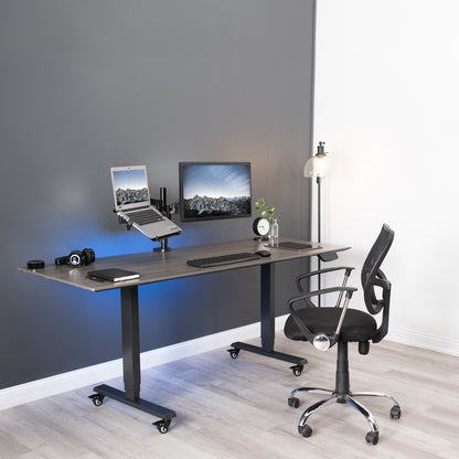 Pneumatic Arm Single Monitor and Laptop Desk Mount