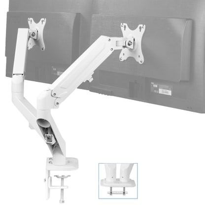 Heavy Duty Pneumatic Arm Dual Monitor Desk Mount