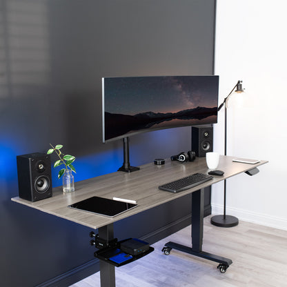 Fully Articulating Ultra Wide Screen TV Desk Mount for up to 55 inch Screens