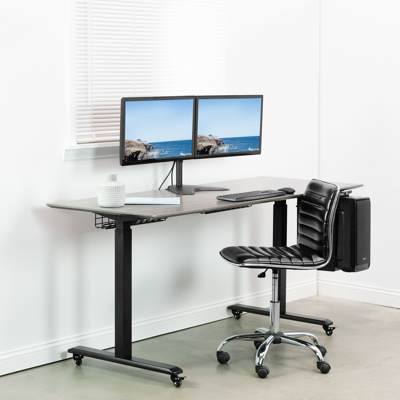 Dual Monitor Desk Stand