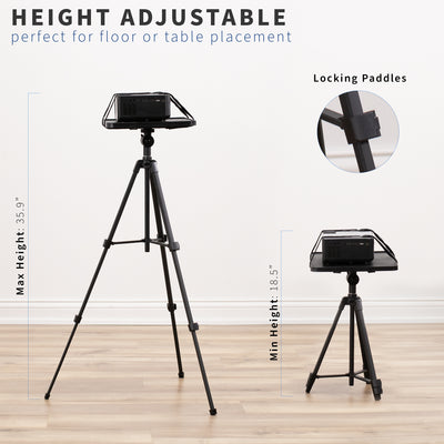 Height Adjustable Aluminum Tripod Folding Projector Stand