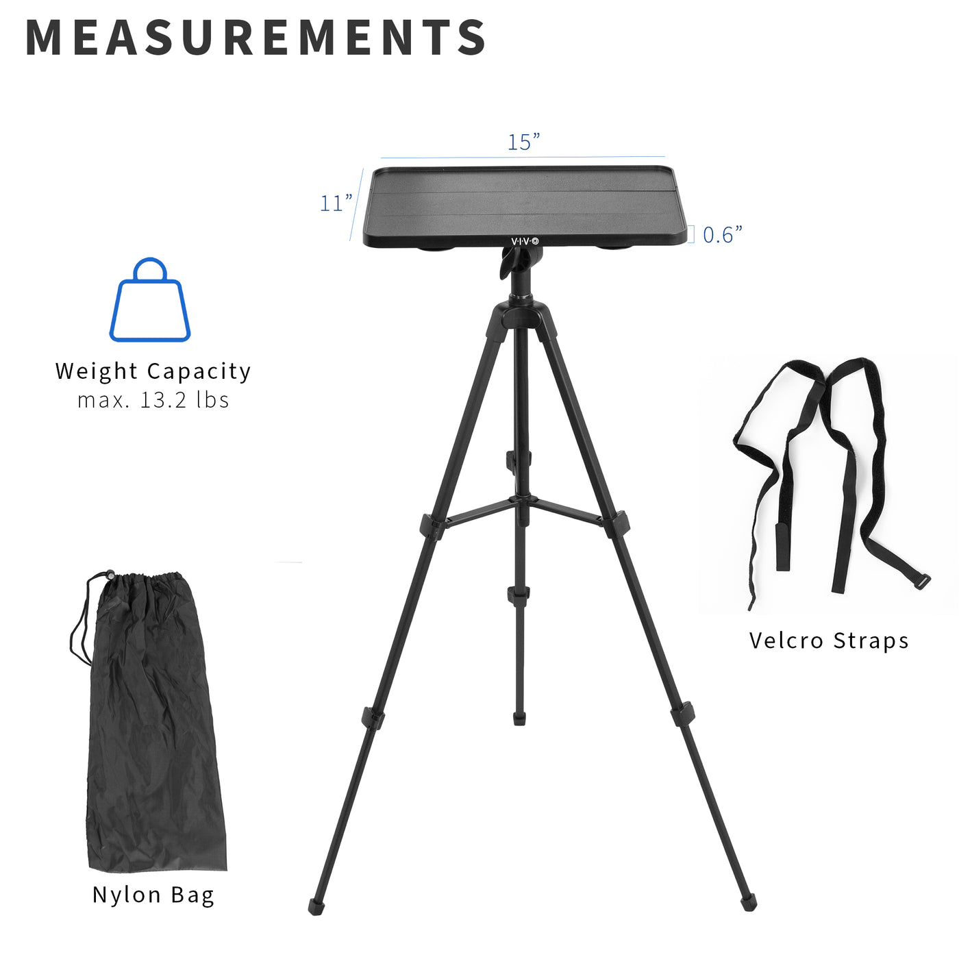 Universal Aluminum Tripod Folding Projector Stand