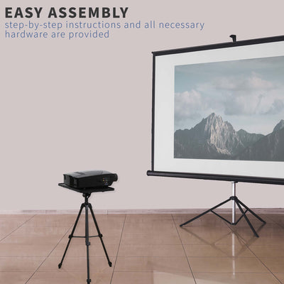 Universal Aluminum Tripod Folding Projector Stand with Easy Assembly