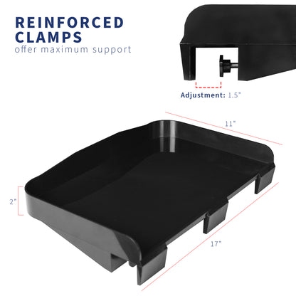 Sturdy attachable bedside shelf nightstand tray for storage and organizing.